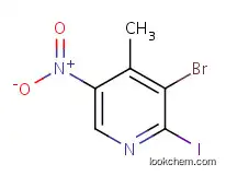 Molecular Structure of 1150618-06-6 (3-Bromo-2-iodo-4-methyl-5-nitropyridine)